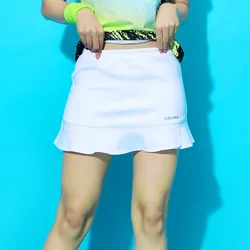 Black And White Fishtail Tennis Skirt Women's Large Size Ping Pong Badminton Skorts Quick-drying Running Sports Shorts