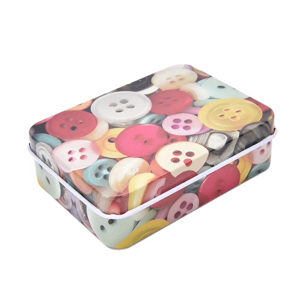 1PCS Mini Vintage Storage Tin Coin Bag Jewelry Box Lovely Print Girls Gifts Desk Storage Holder Cosmetic Stationery Organizer