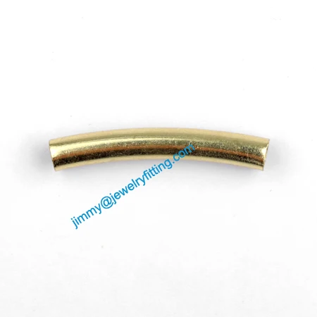 

2013 New Jewelry findings Bent Tubing tube spacer tube beads for bracelet 3*19mm