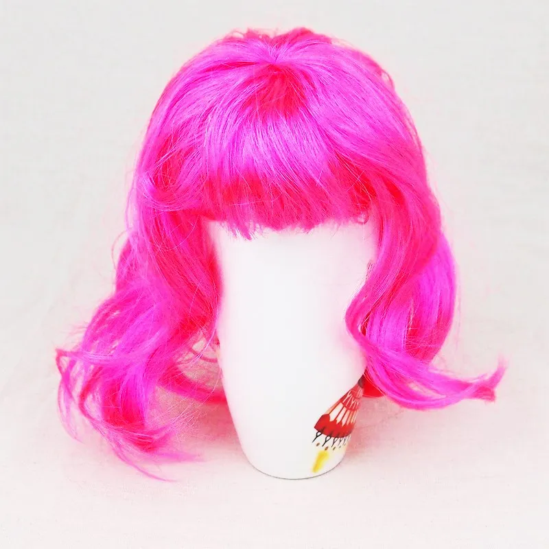 [MPK Cat Wigs] Pink Cat Wig, Pet Wig, Funny  Wig, Pink Curly Hair for Pets