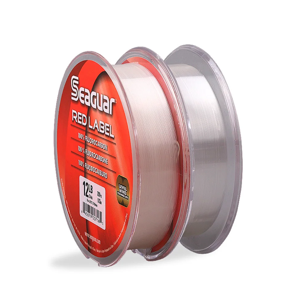 Senar Pancing Asli SEAGUAR LABEL Merah 6LB-12LB 100% Senar Pancing FLUOROCARBON 229M/183M
