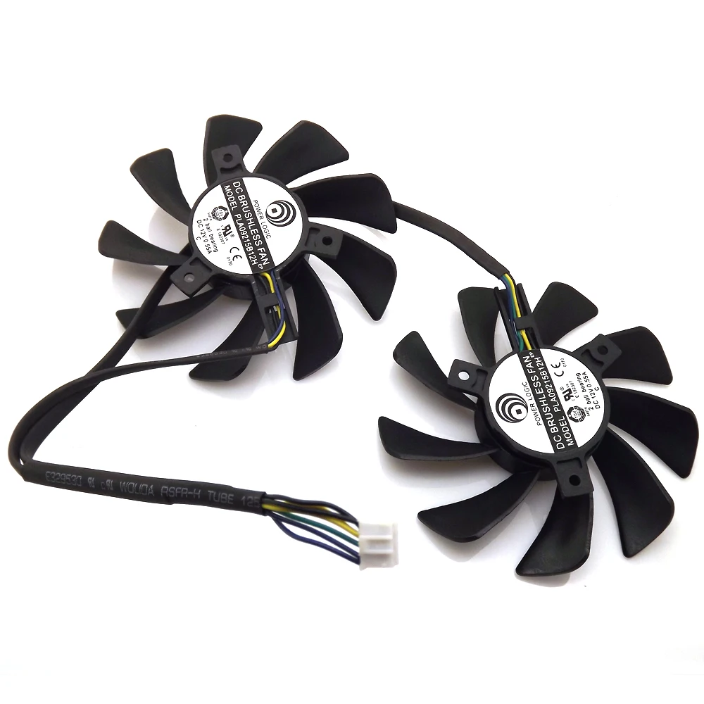 2pcs/lot PLA09215B12H 0.55A 85mm 4Pin For Sapphire HD7970 HD7950 HD7990 Graphics Card Cooling Fan 4Pin