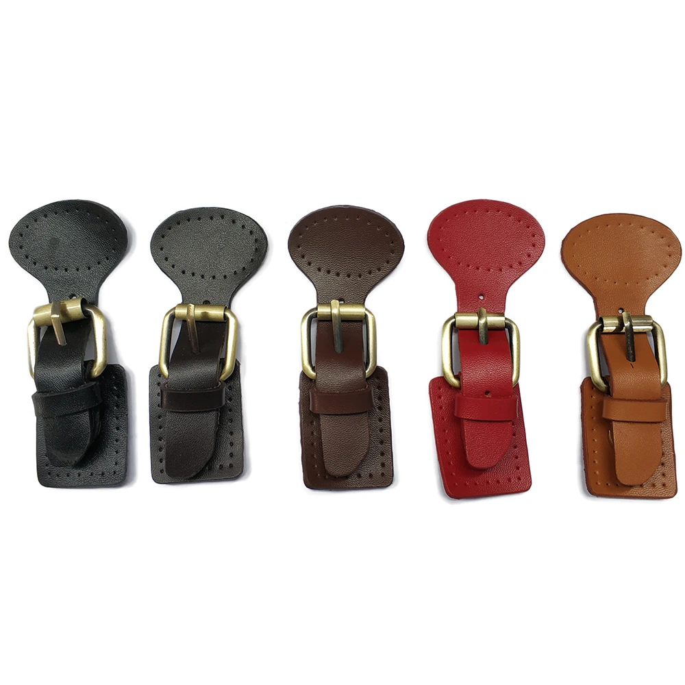 Genuine Leather Bag Magic Buttons Bronze Hasp Buckle Handmade Pack Buckles for Women Girls DIY Crossbody Handbag Accessories