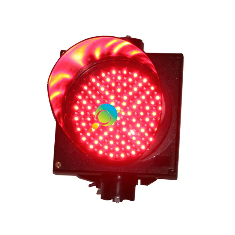 Feu de signalisation à LED jaune unique conforme à la norme IP55, coque PC de 200mm, conforme à la norme CE RoHS, prix direct d'usine