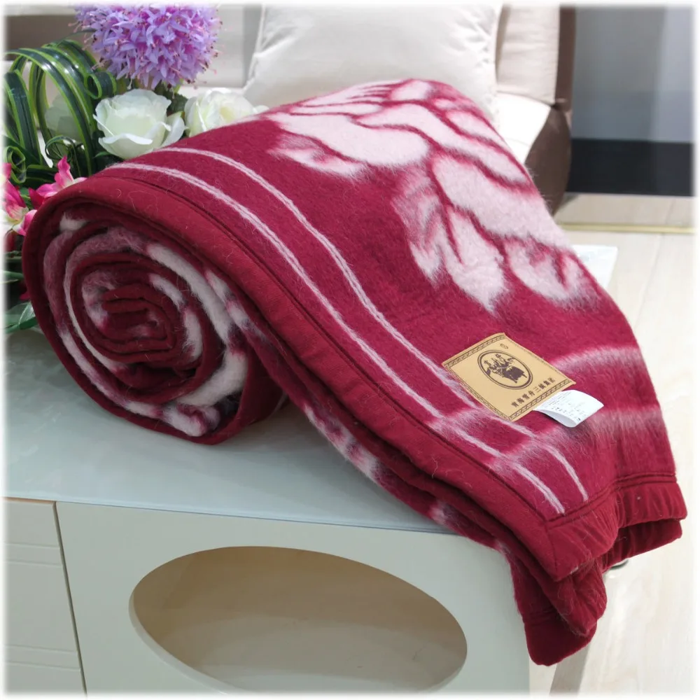 Luxury Thickened Retro blanket 100% wool blankets throws Fleece bed mat flat sheet blanket for travel Chinese woolen bed cover