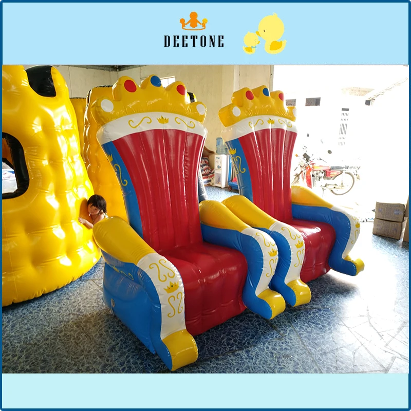 Sell PVC inflatable closed air king chair, beautiful princess throne, beautiful prince throne, suitable for all kinds of party a
