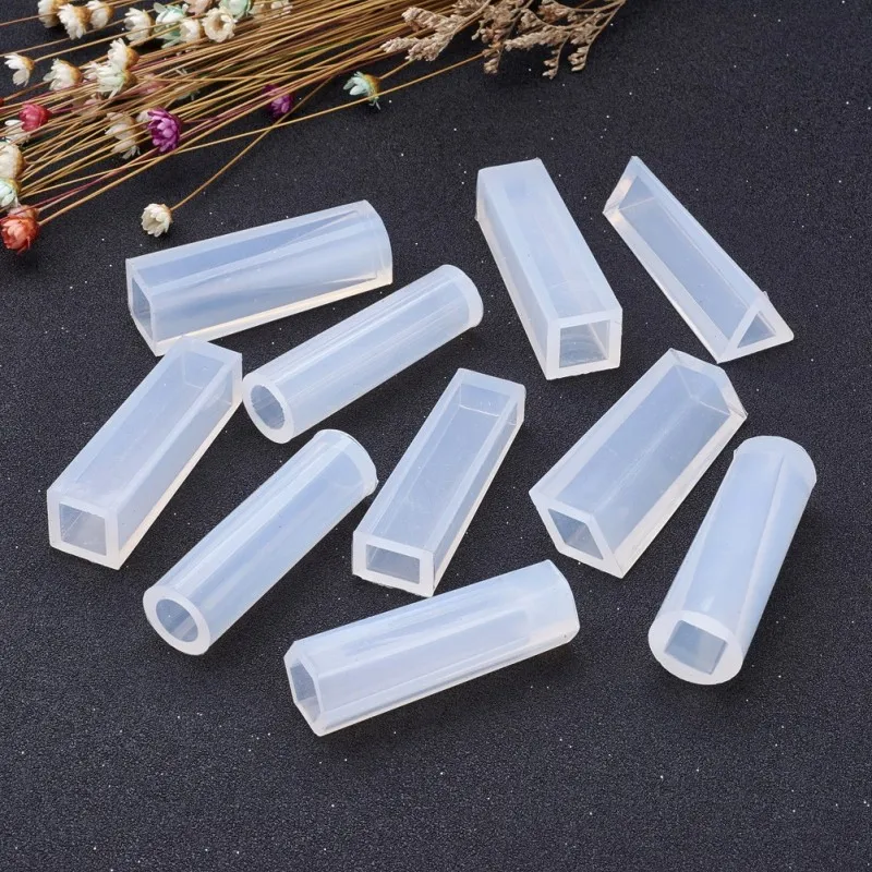 

10pcs Clear Cuboid Mix Shape DIY Silicone Molds For Resin Jewelry Making Faceted Mold for DIY Making tools F80