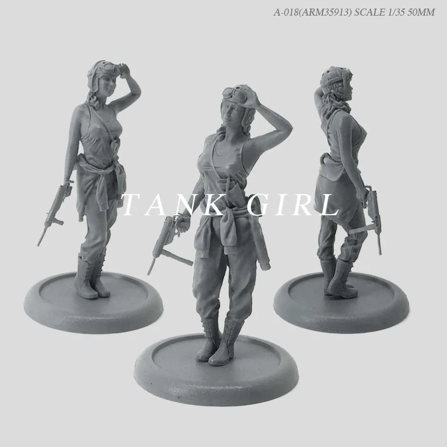 1/35  Resin Soldier  Of Allied Women Tank Soldier (50mm) Model Figure Kits Self-assembled A-018 (arm35913)