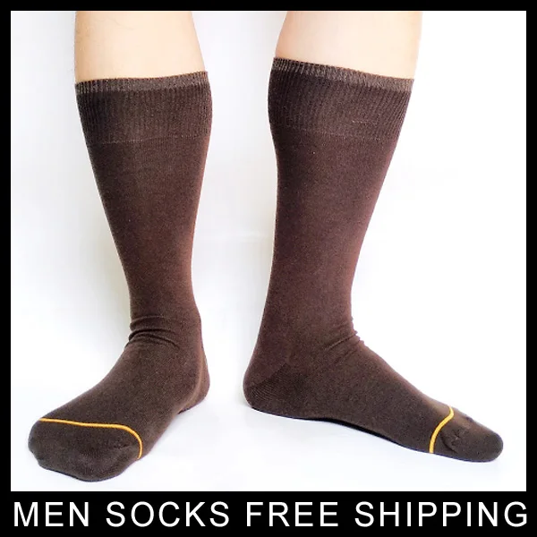 Brand Mens Cotton Socks Stockings Sexy Coffee Solid Male Formal  High Quality Gentlemen Winter Sox for Leather Shoes