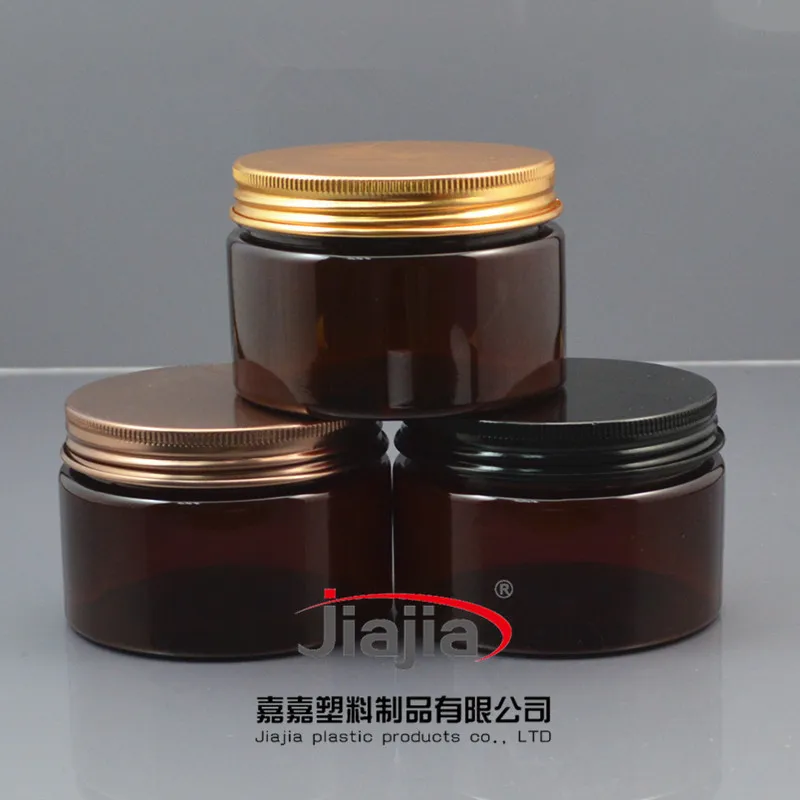 50pcs empty 120ml brown Cream Jar, buy 120g plastic amber Cometic Packaging ,120g PET  Plastic Container with screw Aluminum cap