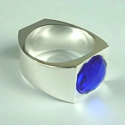 Magnet Ring With Blue Stone Onyx Diamond(19mm/20mm/21mm) Magic Tricks Magician necessary Accessory Close Up Street Gimmick Props