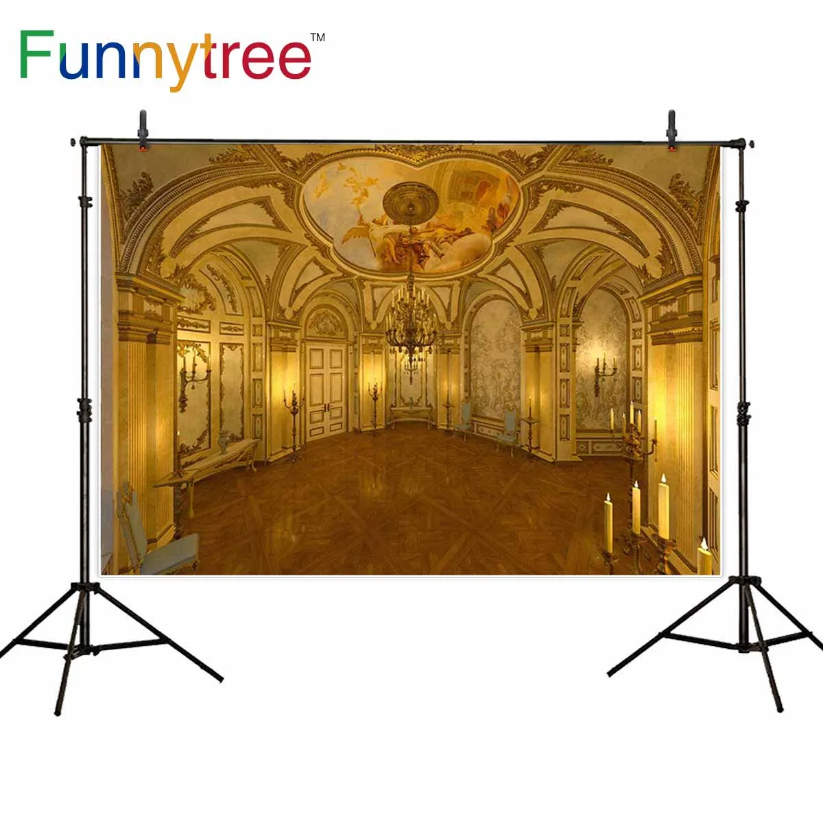 

Funnytree backdrop for photographic studio vintage Castle interior decoration luxury background photobooth photocall printed