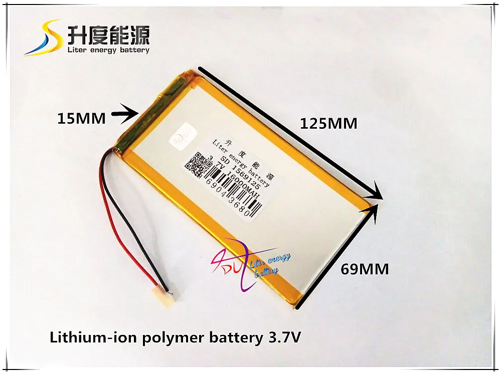 1247100   3.7 فولت 8000 مللي أمبير 1250100   بوليمر ليثيوم أيون / بطارية ليثيوم أيون للكمبيوتر اللوحي، بنك الطاقة، الهاتف الخليوي، مكبر الصوت
