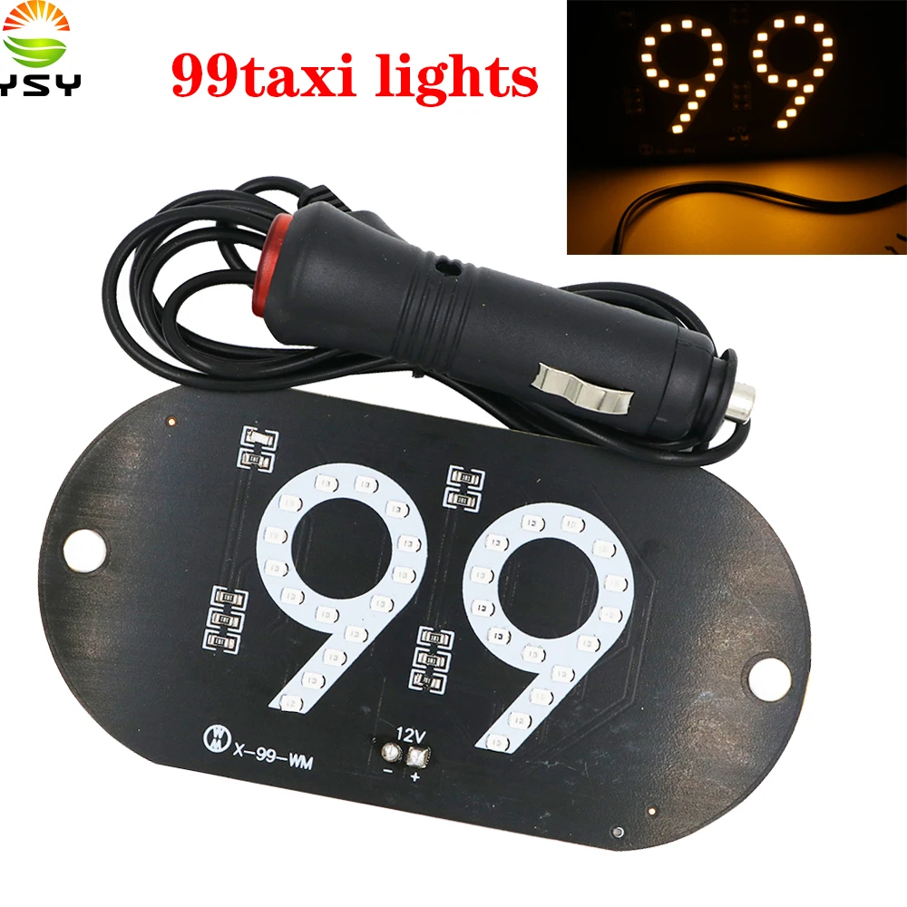 

YSY 50X NEW 99pop Taxi Led Car Windscreen Cab indicator Lamp Sign Yellow LED Windshield Taxi Light Lamp Yellow Blue Green DC12V