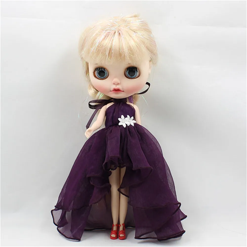 DBS blyth doll clothes color flower dress summer skirt suitable for 1/6 30cm bjd joint body