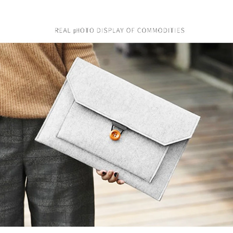 Bussiness macio Wool Felt Sleeve Case Bag Para Apple Macbook Air Pro Retina 13 14 15 15.6 Laptop Para Mac livro 11 '''' Tablet Saco 12