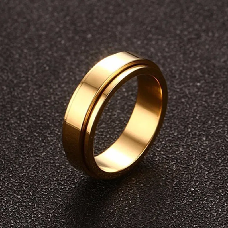 Vnox 6/8 mm Spinner-Ring für Herren, Stressabbau-Zubehör, klassisches Edelstahl-Ehering, lässiger Wikinger-Rune-Sportschmuck