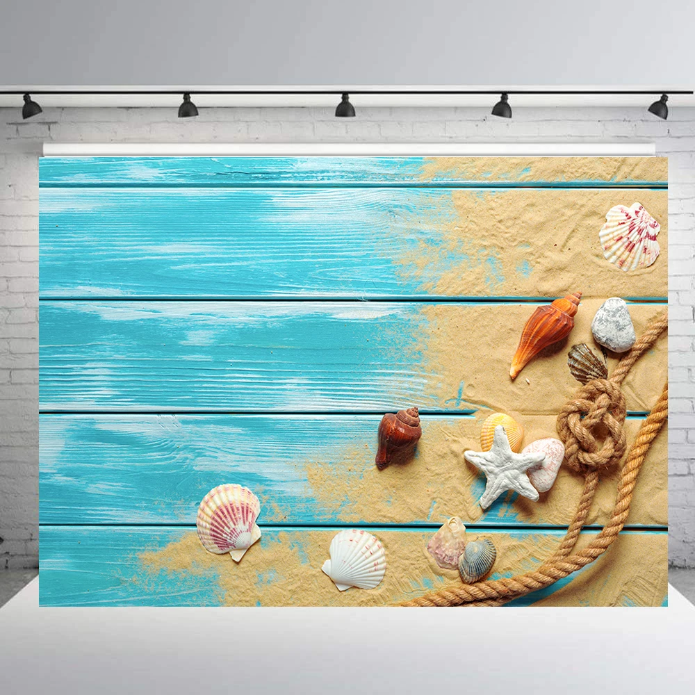 Biage to-خلفية للتصوير الفوتوغرافي ، الخشب الأزرق ، الصيف ، نجم البحر ، ديكور حفلات أعياد الميلاد ، كشك الصور ، خلفية الاستوديو ، دعامة b122