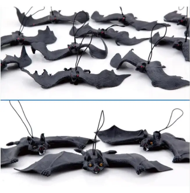 iWish 180x70mm Simulation Bat Artificial Funny Pendant Rubber For Halloween Haunted House Fool's Day Hallowmas All Saints' Day