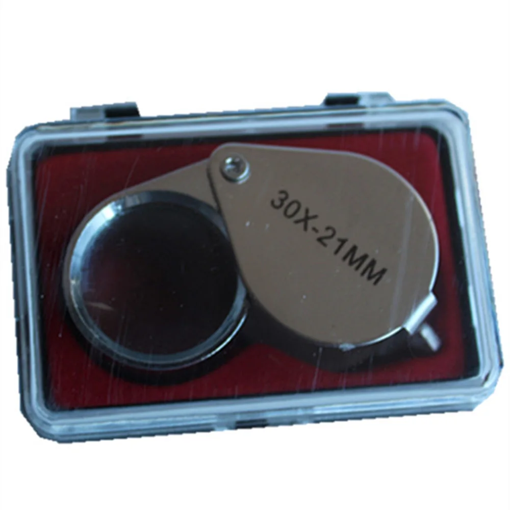 30X-21mm Jewelry Magnifier High Magnification Magnifying Glass Optical Instrument School Teaching Equipment