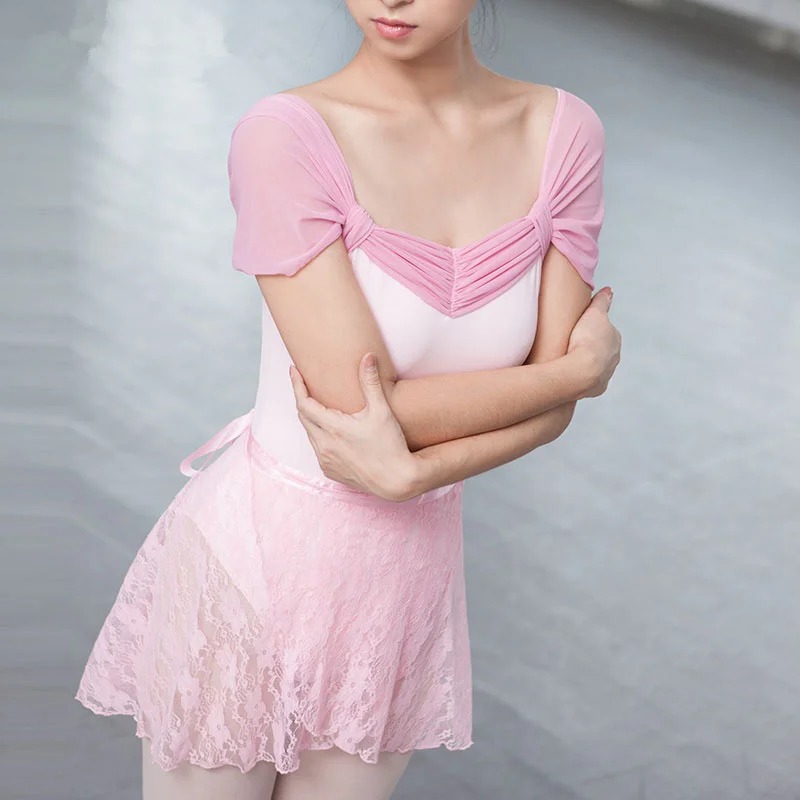 2021 New Purple Pink Blue short Sleeve sexy M-XXL Dancewear Ballet Leotard women girl dance clothes ballet suit adult