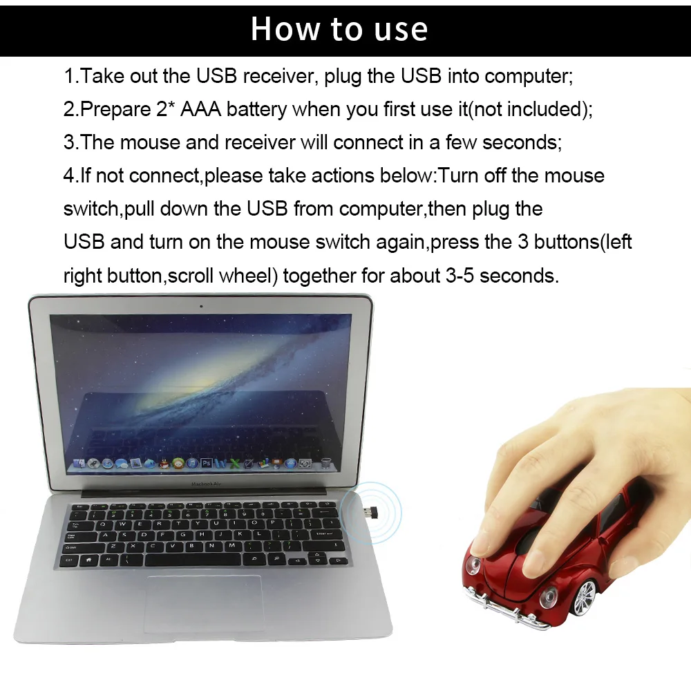 Wireless Sports Car Mouse Ergonomic 1600DPI A Collection of Famous Cars USB Mouse Optical Mice Mause for Computer PC Laptop