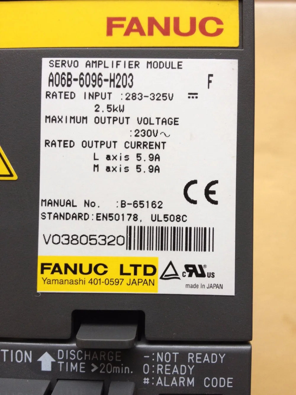 

FANUC servo drive amplifier module A06B-6096-H203 for cnc machine