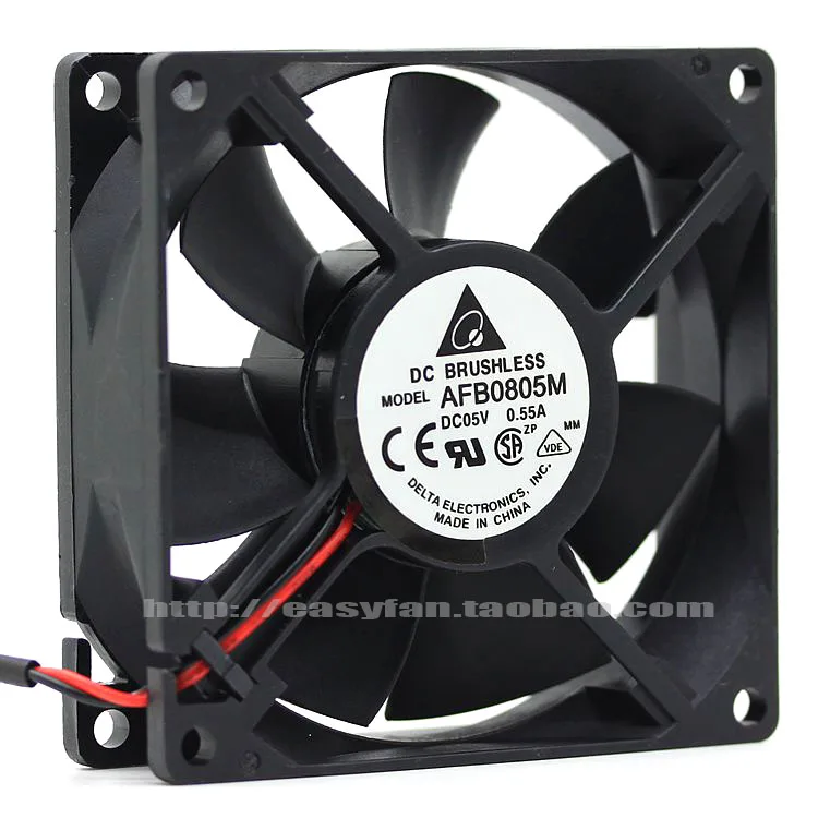 Delta Electronics AFB0805M Dc 5V 0.55A 80X80X25Mm Server Koelventilator