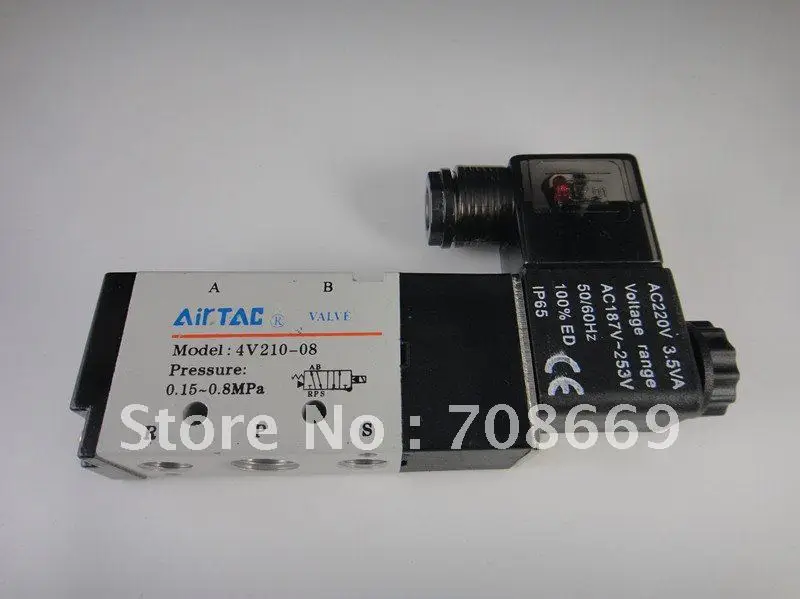 

AC110V 5 Way 2 Position Electric Solenoid Valve 4V210-08