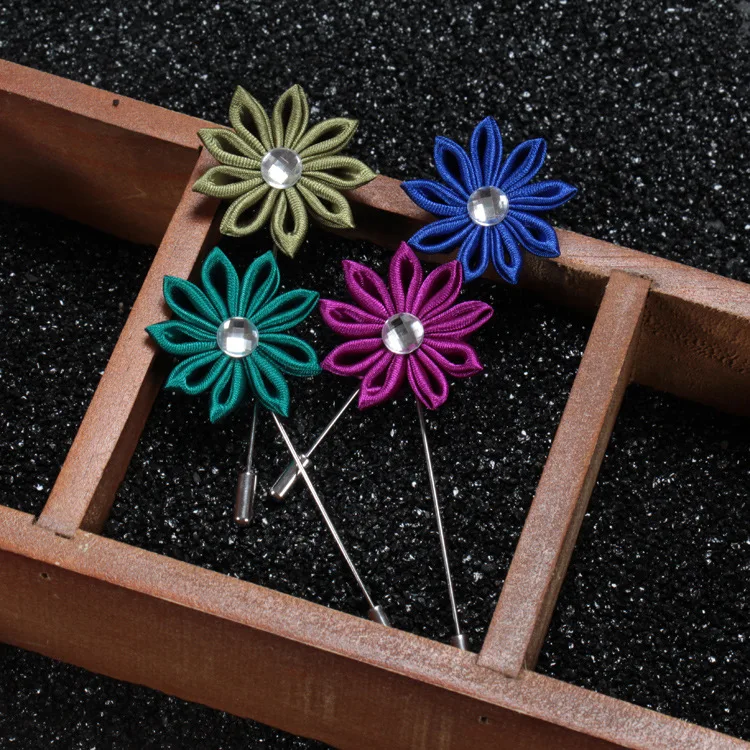 Free shipping , 20 pcs/lot , Mens Elegant Flower lapel pin , wedding boutonniere mens gift