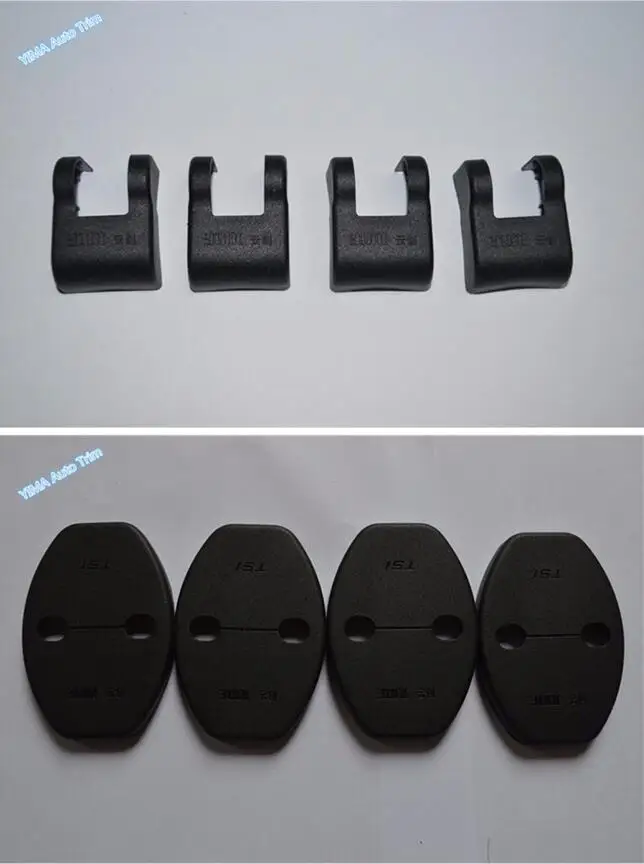 

Lapetus Car Styling For Adui Q3 Q5 Q7 Black Plastic Inner Car Door Lock & Arm Stop Rust Waterproof Protector Cover Kit 8 Pcs