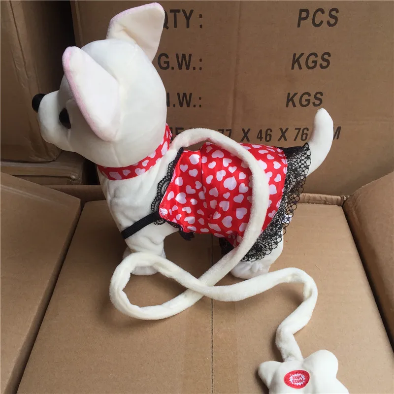 Christmas Electronic Dog Pet  Der Chi Chi LOVE  Singing Walking Musical Plush Pet Robot Dog Toys Interactive Toys For Kids Baby