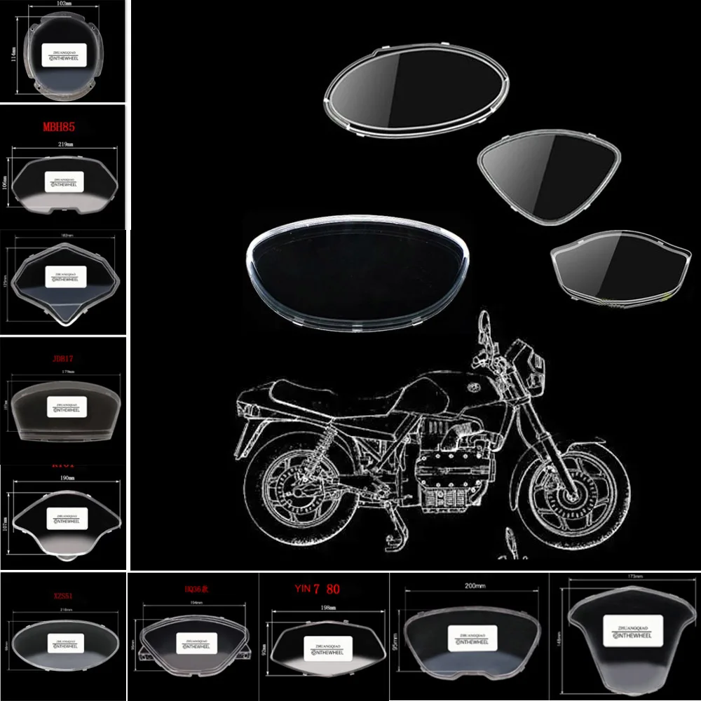 New Motorcycle Speedometer Tachometer Dashboard Instrument Glass Plastic Lens Cover For Scooter Moped ATV E-Scooter Motocross