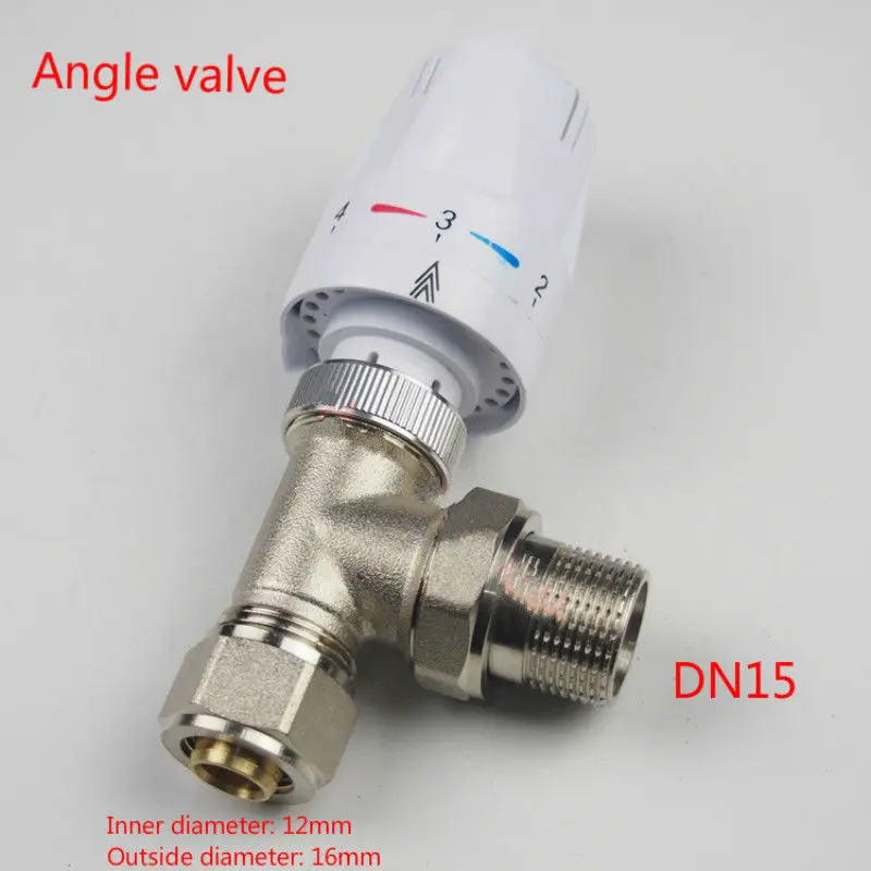 Thermostatic Radiator Valve Angle Type Automatic Temperature Control Valve  DN15 DN20