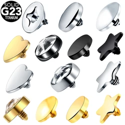 1PC G23 Titanium Crystal Gem Dermal Anchor 4mm Top Micro Dermal Drivers Surface Dermal Piercing Kit Piercing Rings Body Jewelry