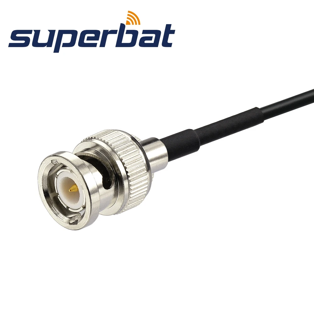 Superbat BNC Straight Plug to SMA Male Straight Security Monitor Antenna Feeder Pigtail Cable RG174 100cm RF Coaxial Cable