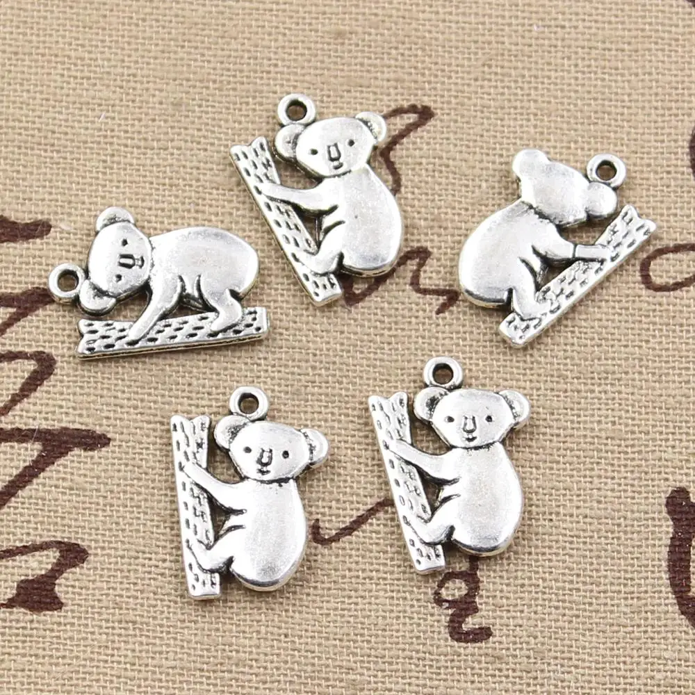 8pcs Charms Koala Bear 20x14mm Antique Making Pendant fit,Vintage Tibetan Bronze Silver color,DIY Handmade Jewelry