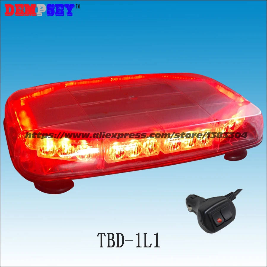 

TBD-1L1 High quality Red LED mini lightbar,Car fire rescue flashing warning light,12V emergency light,Heavy magnetic base