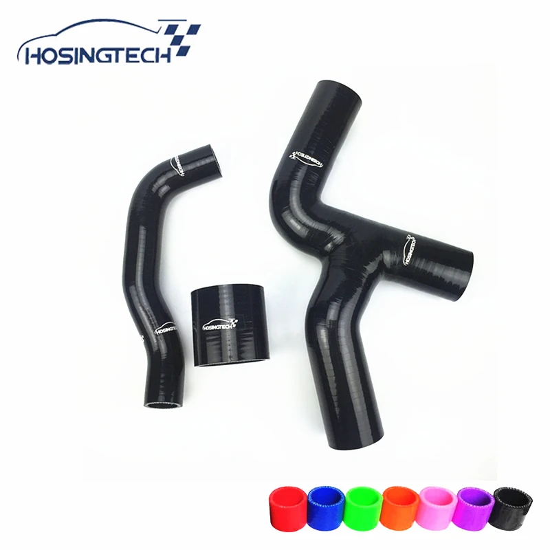 HOSINGTECH-for Impreza WRX / STi GDB silicone intercooler pipe hose kit black