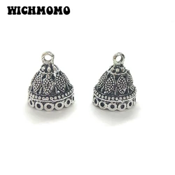 New 5pieces/bag 20*17mm Retro Zinc Alloy Bell Shape Beads Tassels End Cap Charms Pendants for DIY Handmade Jewelry Accessories
