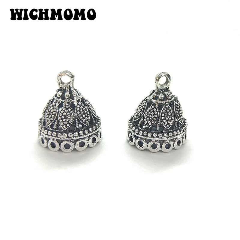 New 5pieces/bag 20*17mm Retro Zinc Alloy  Bell Shape Beads Tassels End Cap Charms Pendants for DIY Jewelry Accessories