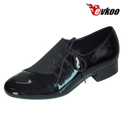 Evkoodance Lack-up Design Modern Ballroom Dance Shoes For Man Heel Height 2.5cm Handmade Nubuck Patent Customize Shoes Evkoo311