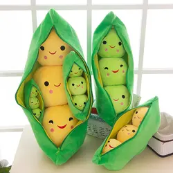 1pc Pea pod plüsch spielzeug nette bean pea form schlafen kissen kreative urlaub geschenk können gereinigt werden demontiert gefüllt anlage puppe