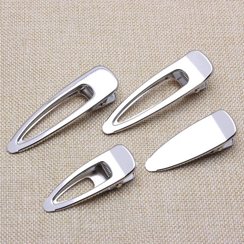 10Pcs Big Hairclips Fashion Rhodium Gold Color Korean Hairpin Hair Clip Base for Diy Jewelry Making Hair Jewelry