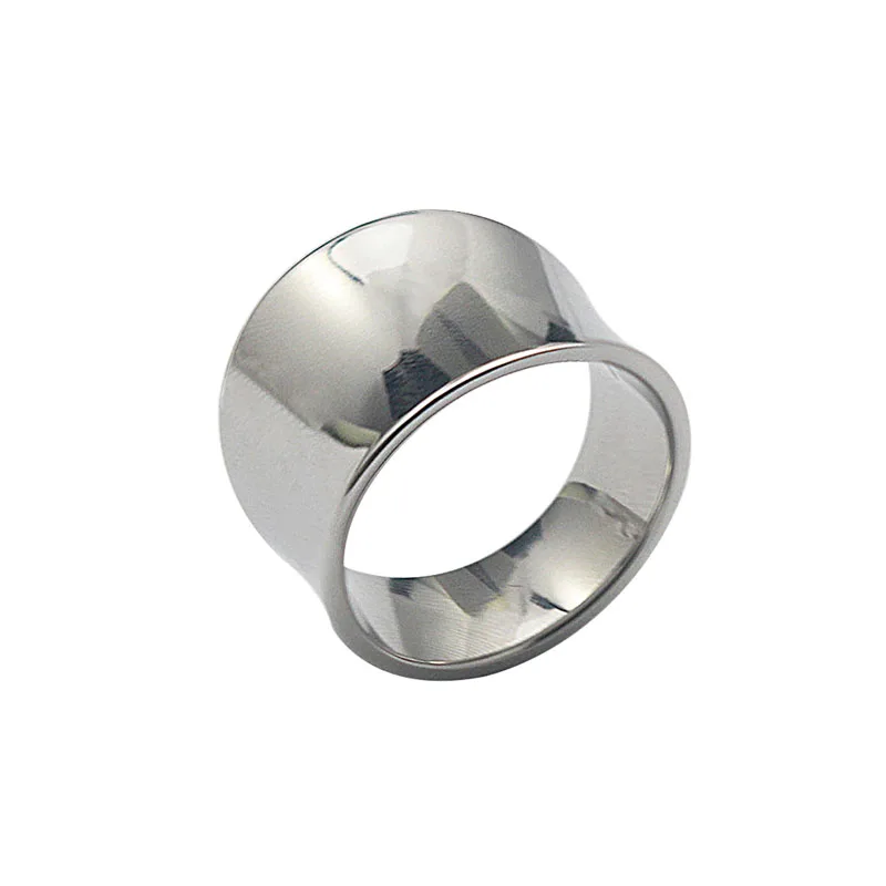 Wedding Rings Fashion Jewelry Stainless Steel Blank Silvery Wide Ring For Women Size 8 6 10 7 9