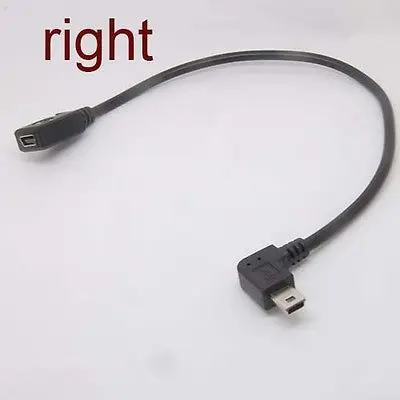 90 Degree 4 angle mini USB Female to Mini B 5 Pin Male cable Adapter