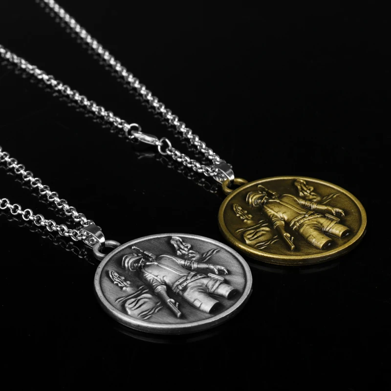 dongsheng Game Jewelry Playerunknown's Battlegrounds PUBG invitational Necklace pendants keyring antique cosplay accessories