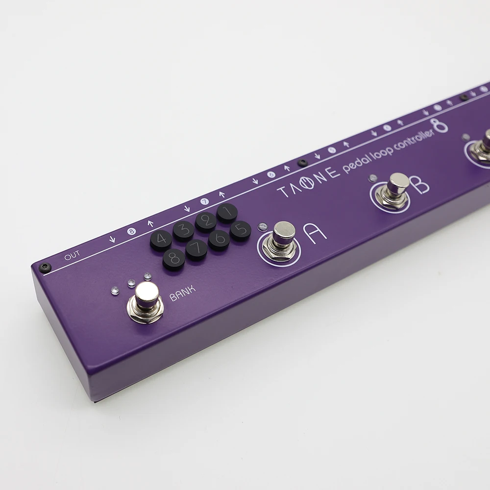 MOEN Guitar Effect Pedal Commander Effects Loop System Guitar Pedal Support 8 Loops 12 Recall Presets Tuner Connection Purple