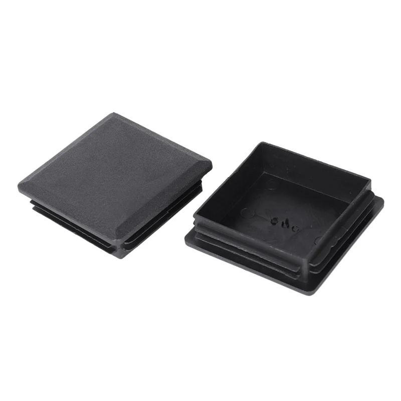 80mm x 80mm square plastic cover tube plug-in end plug 2 pieces shelf cushion plug black dust cover plug