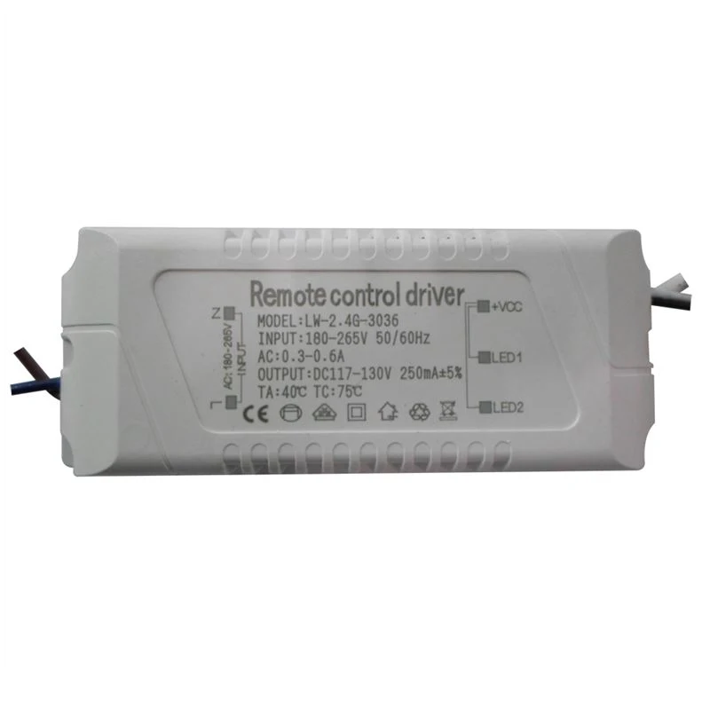 1X 2.4G RF wireless CCT dimmable constant voltage led driver 30-36W with led remote controller